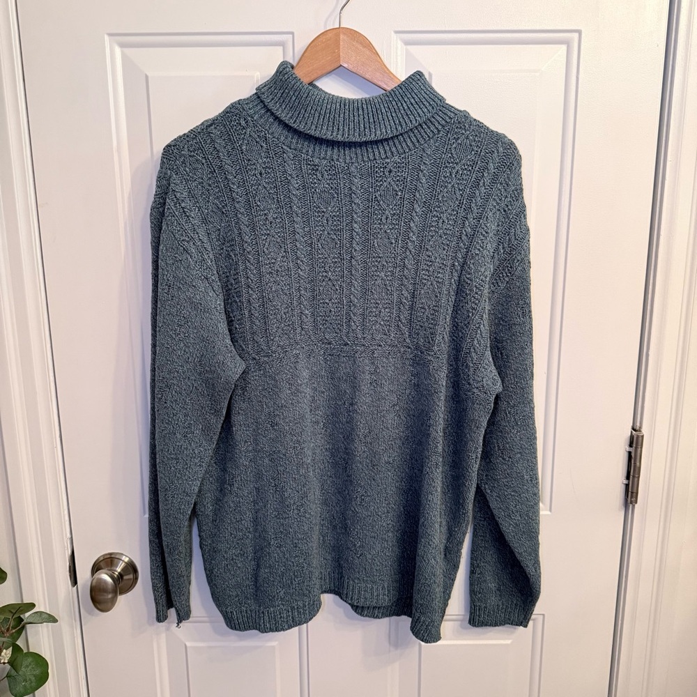 Northern Reflections Teal Cowl Neck Sweater *As Is*
